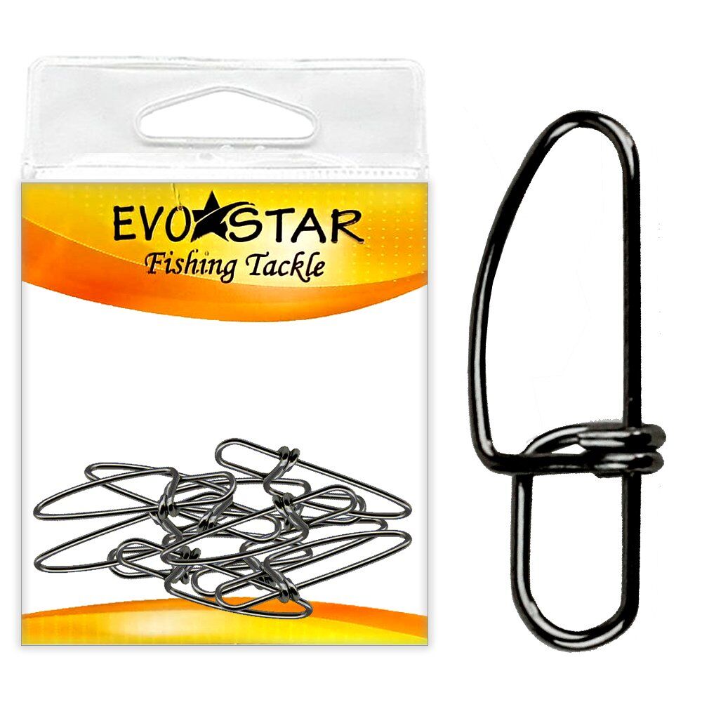 Evostar Siyah Nikel Maket Balık Klipsi 10'lu Paket