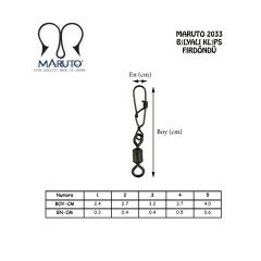 Maruto 2033 Bilyalı Klips Fırdöndü (10Pcs) No 3