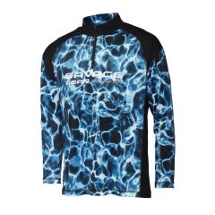 Savage Gear Marine UV Long Sleeve Tee Sea Blue Uzun Kollu Tişört M