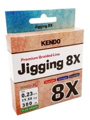 Kendo Jigging 8X Flash 300 mt Örgü İp (FLUO GREEN) 0,30mm