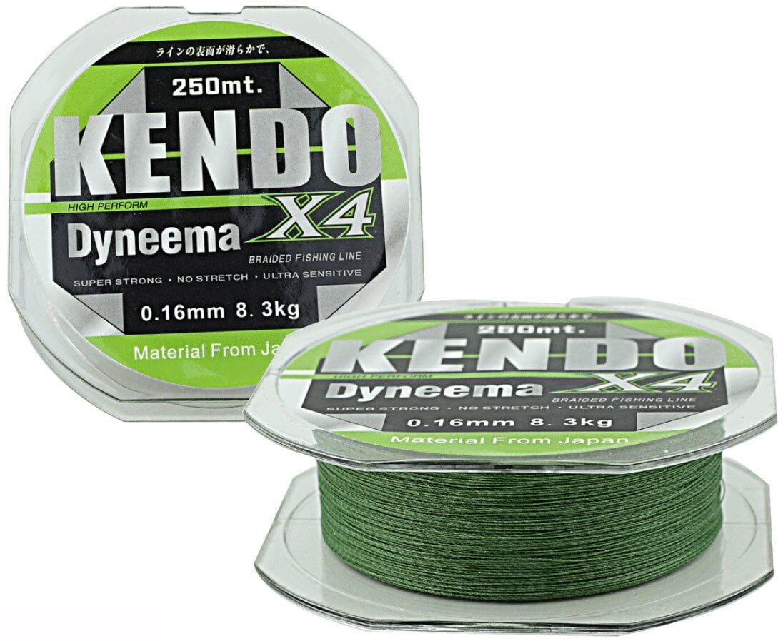Kendo Dynema 4 Örgü 250Mt (Green) 0,18 mm