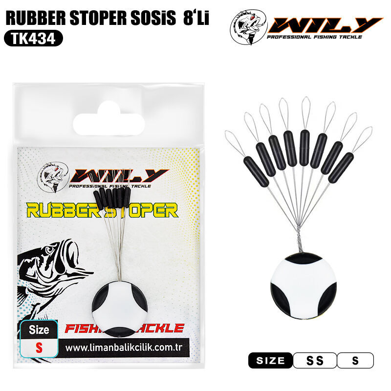 Wily TK434 Rubber Stoper Sosis 8′li 10 Adetli