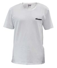 Okuma White Motif Cotton Short Sleeve Shirt M