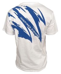 Okuma White Motif Cotton Short Sleeve Shirt M