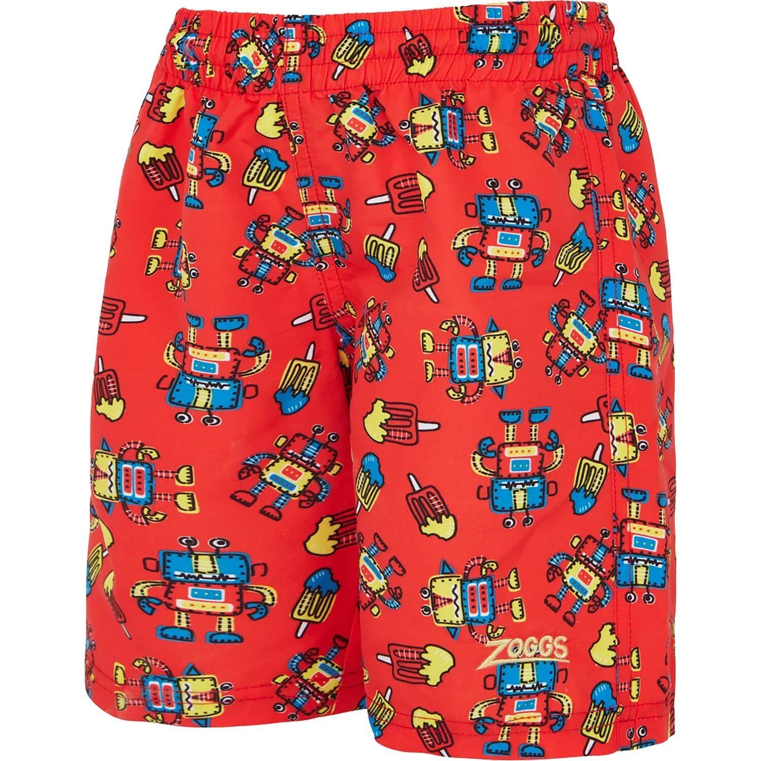 Zoggs Boys Robots  Watershorts Çocuk Şortu Kırmızı - 5 YAŞ