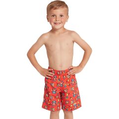 Zoggs Boys Robots  Watershorts Çocuk Şortu Kırmızı - 6 YAŞ