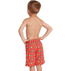 Zoggs Boys Robots  Watershorts Çocuk Şortu Kırmızı - 6 YAŞ