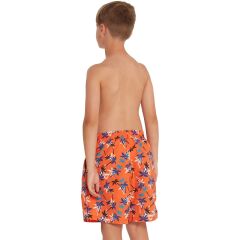 Zoggs Boys Hey Day Print 15 Inch Çocuk Şortu Turuncu - S