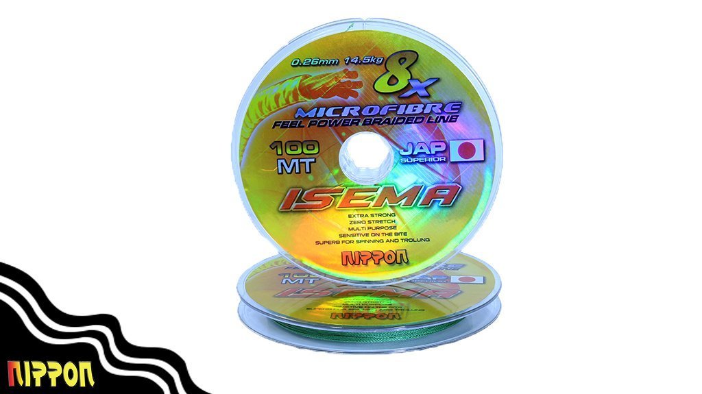 Nippon İsema 8x İp Misina 100 mt Yeşil 0,28 mm