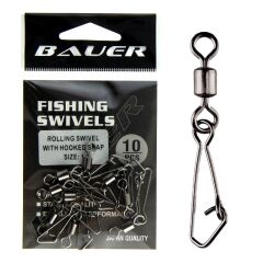 Bauer Barrel Swivel With Hooked Snap