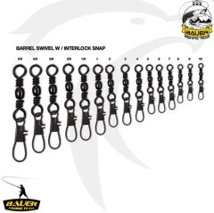 BAUER BARREL SWIVEL WITH INTERLOCK SNAP CF1003