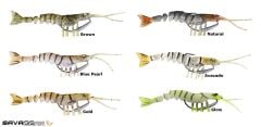 Savage gear TPE Manic Shrimp 10 cm 8 gr Sahte Balık Blue Pearl