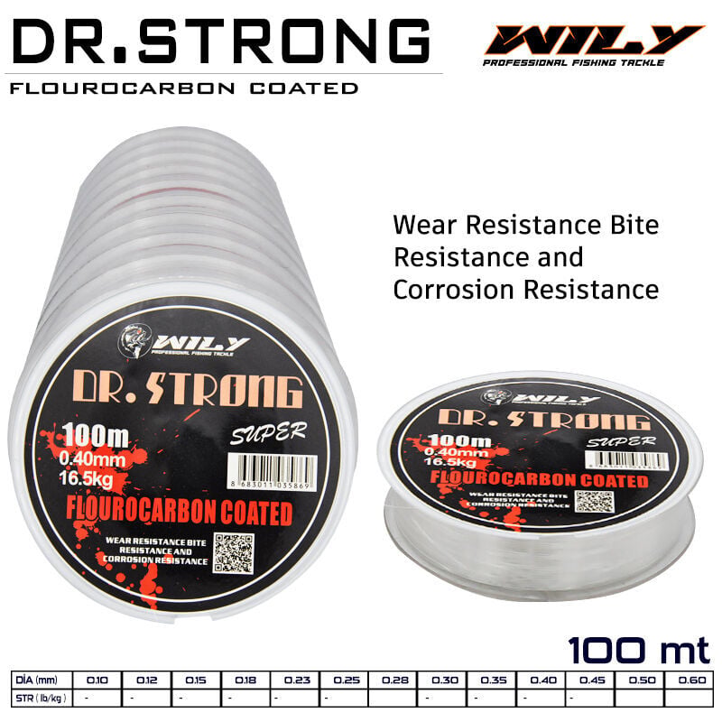 Wily Dr. Strong Fluoro Carbon Coated 100 mt  Devamlı 10 Adetli