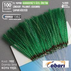 Abari Koyu Yeşil Organze Karadeniz Çapari Kösteği 100 Ad