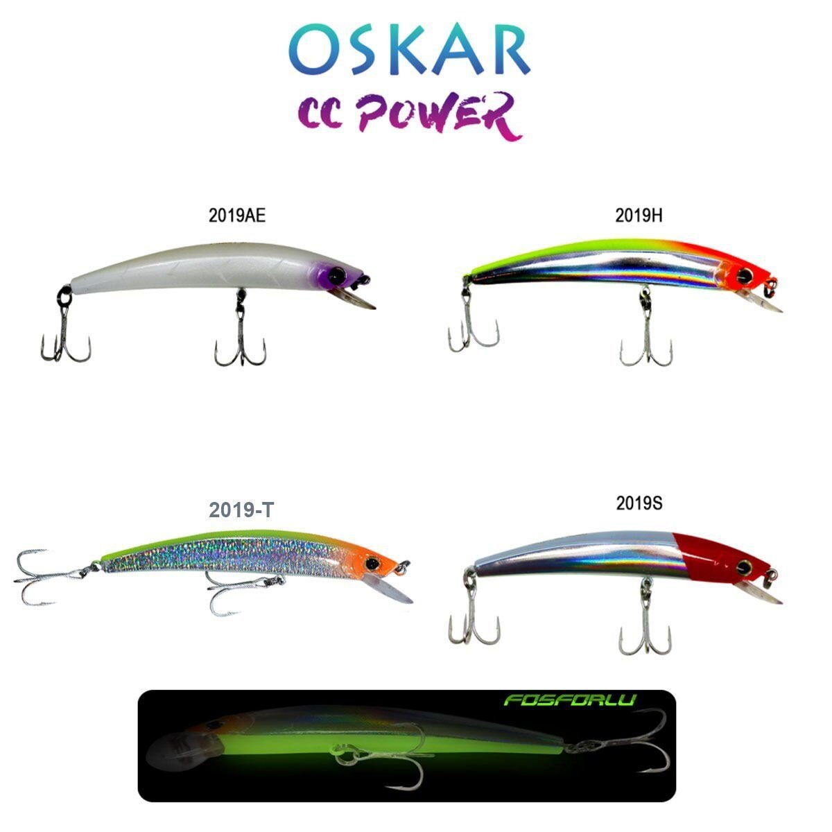 Oskar  CC Power 7cm Maket Balık 5gr Fosforlu