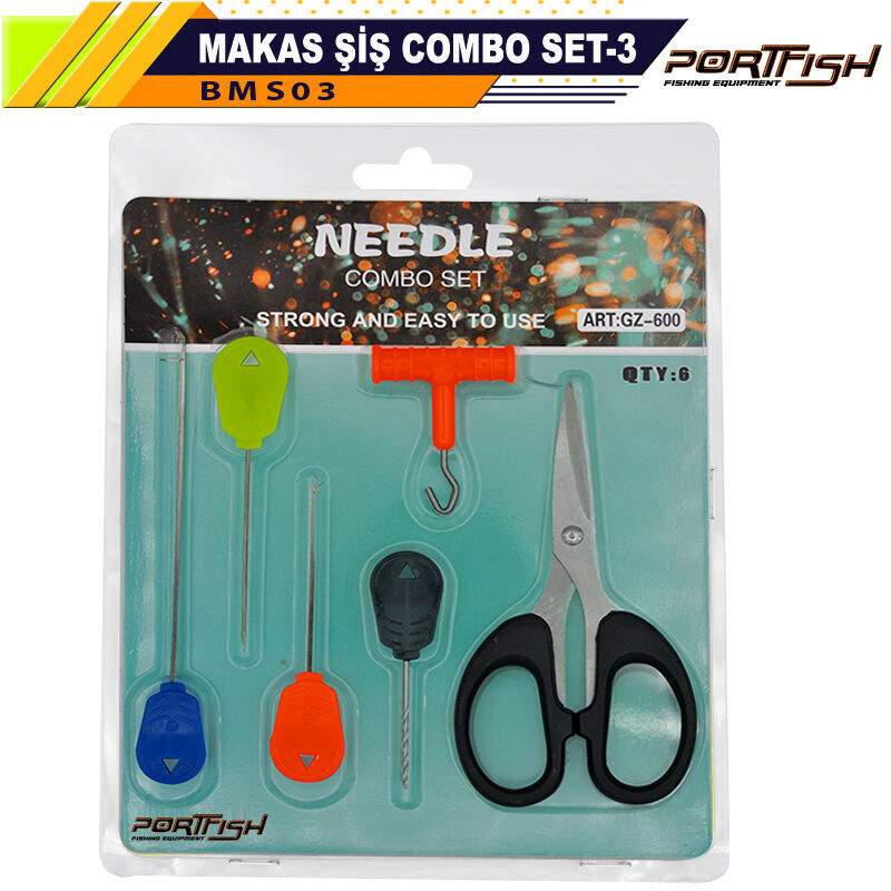 Portfish Makas Şiş Combo Set-3- Makaslı Boili Tığ Seti