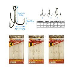 Maruto Odz Trinity R-1 Üçlü Çarpma İğnesi No:6 (6Pcs)