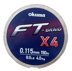 Okuma Ft-*4 Braided Line 150 mt Grey Örgü İp 0,330 mm
