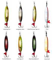 Dam Effzett Standard Spoon Slim 9.5 cm 32 gr Sinking Kaşık Fire Tiger UV