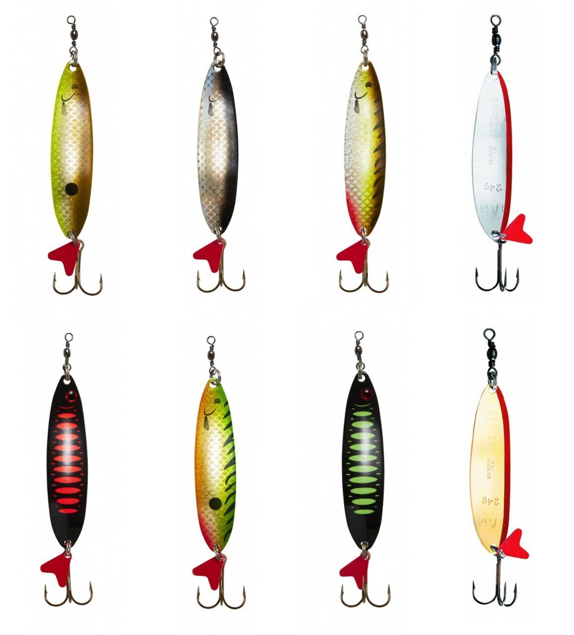 Dam Effzett Standard Spoon Slim 9.5 cm 32 gr Sinking Kaşık Fire Tiger UV