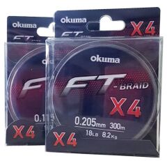 Okuma Ft-*4 Braided Line 300 mt Grey Örgü İp 0,235mm