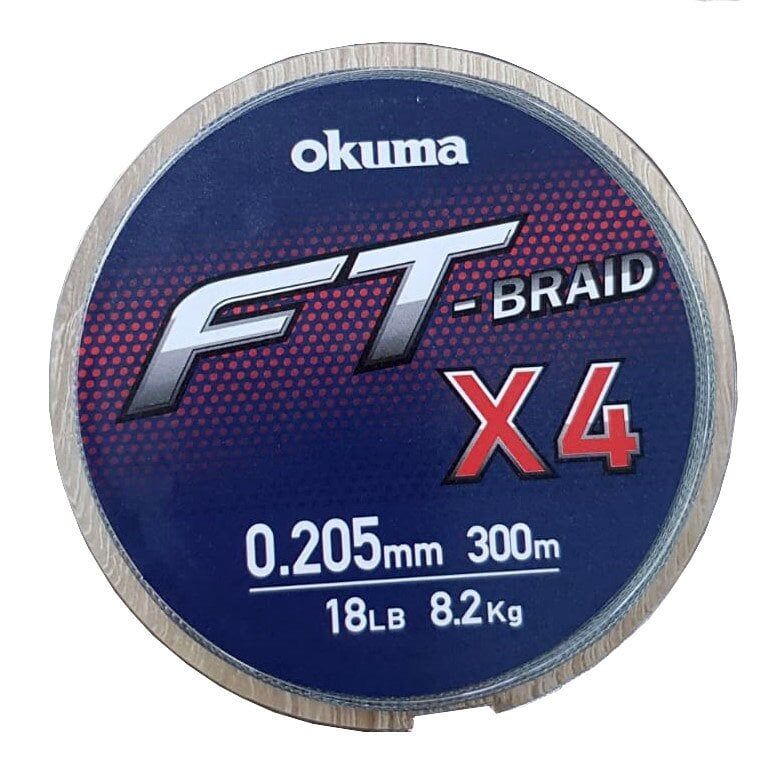 Okuma Ft-*4 Braided Line 300 mt Grey Örgü İp 0,235mm